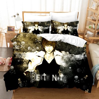 Death Note Bedding Set Japan Popular Anime Duvet Cover Sets Comforter Bed Linen Twin Queen King 2 - Death Note Shop