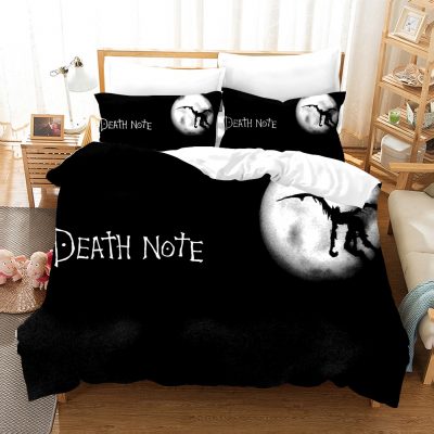 Death Note Bedding Set Japan Popular Anime Duvet Cover Sets Comforter Bed Linen Twin Queen King 3 - Death Note Shop