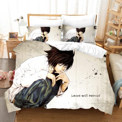 Death Note Bedding Set Japan Popular Anime Duvet Cover Sets Comforter Bed Linen Twin Queen King 5 - Death Note Shop