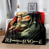 Death Note Cartoon Comics Fleece Blanket Fashion Anime Art Throwing Blanket Gift Living Room Bedroom Sofa - Death Note Shop
