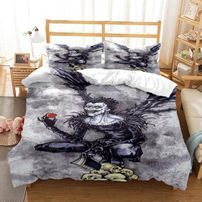 Death Note Print Three Piece Bedding Set Fashion Article Children or Adults for Beds Quilt Covers 4 - Death Note Shop