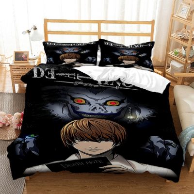 Death Note Print Three Piece Bedding Set Fashion Article Children or Adults for Beds Quilt Covers.jpg 640x640 3 - Death Note Shop