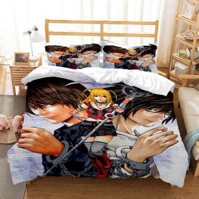 Death Note Print Three Piece Bedding Set Fashion Article Children or Adults for Beds Quilt Covers.jpg 640x640 4 - Death Note Shop
