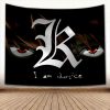 Nice Death Note Anime Tapestry Colorful Psychedelic Decorative Carpet Wall Fabric For Living Room Bedroom Tapestries 4 - Death Note Shop