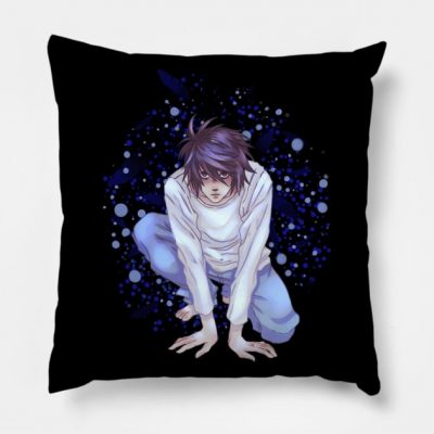 L Lawliet Death Note Throw Pillow Official Luffy Merch