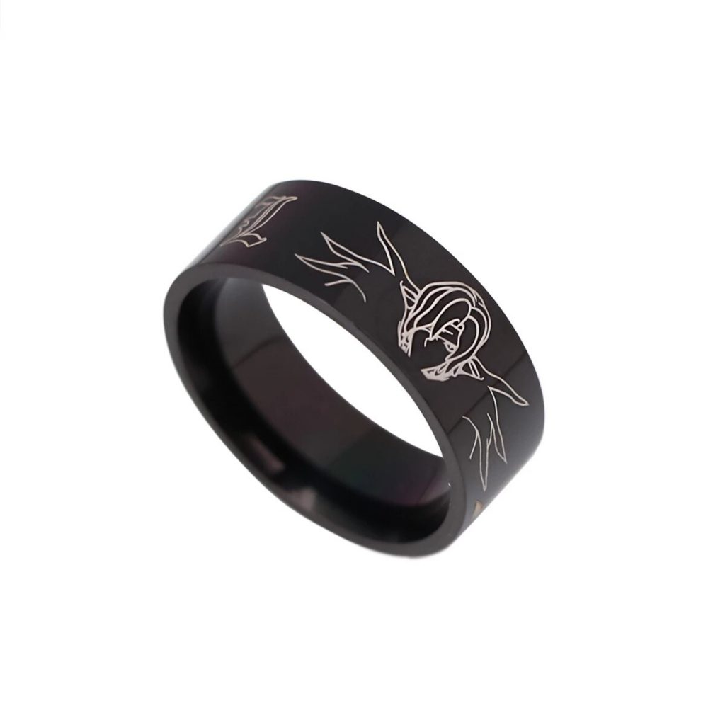 Anime Accessories Death Note Stainless Steel Ring Cute Ring Titanium Steel Men s Woman Gifts Fashion 3 - Death Note Shop