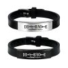 Anime Death Note Black Silicone Cuff Bangle Stainless Steel Bracelets Gift Jewelry for Women and Men - Death Note Shop