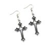 Anime Death Note Book Pendant Drop Earrings Stainless Steel Cross Black Death Note Double L Earring 1 - Death Note Shop