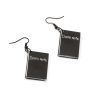 Anime Death Note Book Pendant Drop Earrings Stainless Steel Cross Black Death Note Double L Earring 4 - Death Note Shop