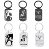 Anime Death Note Stainless Steel Laser Lettering Keychain Fashion Trend Boys and Girls Backpack Pendant - Death Note Shop