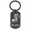 Anime Death Note Stainless Steel Laser Lettering Keychain Fashion Trend Boys and Girls Backpack Pendant 2 - Death Note Shop