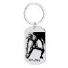 Anime Death Note Stainless Steel Laser Lettering Keychain Fashion Trend Boys and Girls Backpack Pendant 3 - Death Note Shop