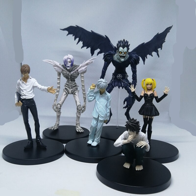 6Pcs/Set Anime Death Note Figure Yagami Light Ryuk L Killer Grim Reaper  Action Figurine Model Doll Toys Kids Xmas Gifts