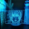 DEATH NOTE Anime 3D Lamp Yagami Acrylic Led Night Light 7 Colors Touch Optical Illusion Table 4 - Death Note Shop