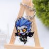Death Note Keychain Cute Double Sided Ryuk L Key Chain Pendant Anime Accessories Cartoon Key Ring 1 - Death Note Shop