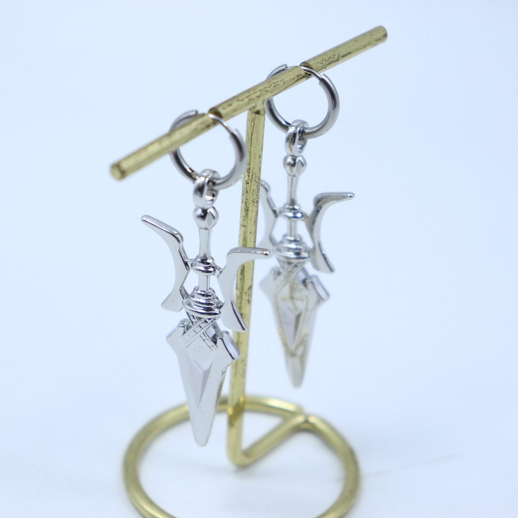 Death Note Misa Amane Cosplay Earring Halberd Drop Earrings for Women Girl Halloween Goth Cross Ear 4 - Death Note Shop
