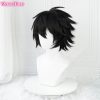 L Lawliet Cosplay Wig Anime Death Note L Cosplay Wigs 35cm Short Black Heat Resistant Hair 3 - Death Note Shop