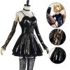 Misa Amane Cosplay Costume Death Note Cosplay Misa Amane Imitation Leather Sexy Dress Uniform Outfit 1 - Death Note Shop