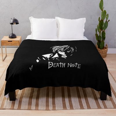 Man Note Black Throw Blanket Official Death Note Merch
